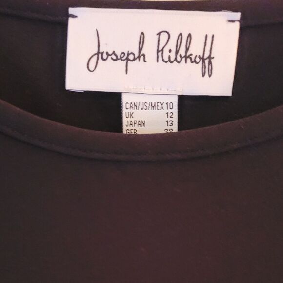 JOSEPH RIBCOFF BLACK/VANILLA ASYMMETRICAL TOP - Picture 4 of 7